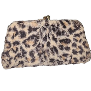 Vintage Faux Cheetah/Leopard Print Clutch